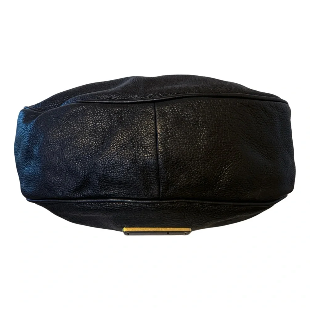 Marc by Marc Jacobs Black Pebbled Leather Hobo Bag Gold Hardware Shoulder Purse
